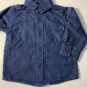 DKNY Denim Button Down Dress Shirt 12 mo